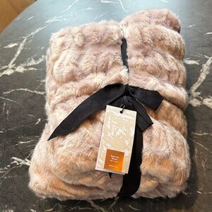 NWT West Elm Faux Fur Throw